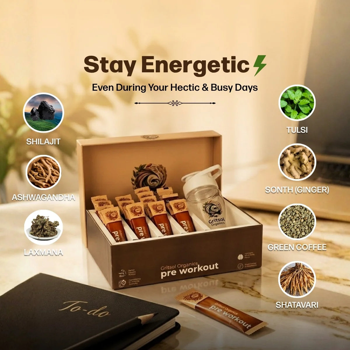 Gritsol Organics - 100% Ayurvedic - Full Day Energy
